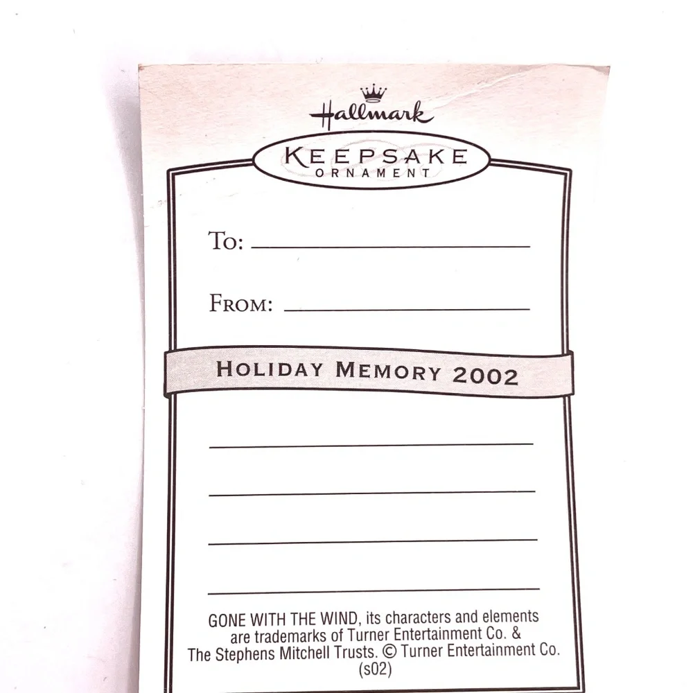 Hallmark 2002 Scarlett O'Hara Keepsake Ornament IN BOX